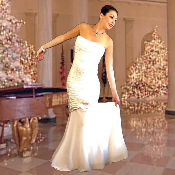 Alberto Makali White Formal Gown - Picture 8 of 8